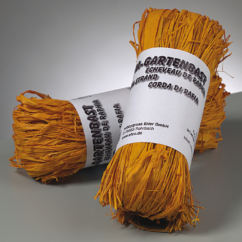 Рафия натуральная, 50 г, цвет оранжевый. Арт 1007316