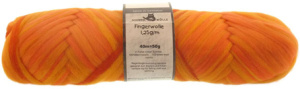 Ровница Fingerwolle, 100% шерсть, цвет мультиколорный, оранжевые оттенки, 50 г, 40 м. Арт 998-1873