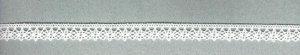 Мерсеризованное хлопковое кружево, 12 мм, цвет белый. Арт 3267/01                 