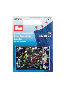 Булавки для закалывания с круглыми головками, разноцветные  20 г 30  мм. Арт 136-0029217-060000