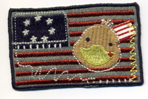 Термоаппликация HKM "Утенок на флаге". Арт 32516/1SB