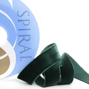 Лента бархатная SAFISA, 25 мм, 10 м, цвет 97, болотный. Арт 480-25мм-97