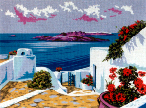 Канва жесткая с рисунком "Санторини". Арт D.226                   
