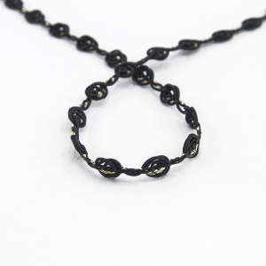 Тесьма PEGA тип отделочная, цвет черный,  8 мм. Арт 844167808DA701          