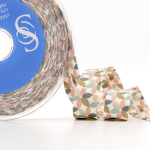 Косая бейка с рисунком SAFISA, арт.6630, 20 мм, 20 м, цвет 02. Арт 6630-20мм-02