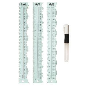 Набор линеек и кисти с резервуаром для воды "Rulers and Guides Tear Guides" для декоративных срезов. Арт 660082