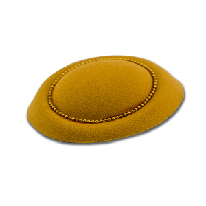 Шляпка (таблетка), 8 х 7 см, цв. горчичный. Арт 26190/горч.