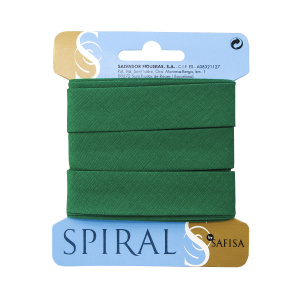 Косая бейка хлопок/полиэстер на блистере, 20 мм, 3 м, цвет 25, Зеленый. Арт P06120-20мм-25          