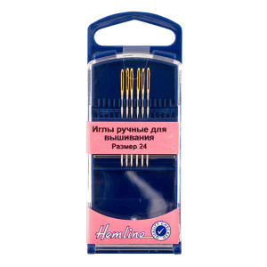 Иглы для вышивания с закруглённым кончиком в пластиковом контейнере №24, 6 шт. Арт 283G.24            