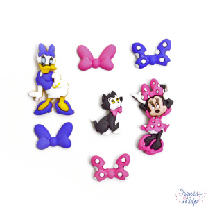 Набор пуговиц и/или декоративных элементов "Минни с бантиками". Арт 8814