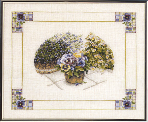 Набор для вышивания: "Анютины глазки". Арт 84822