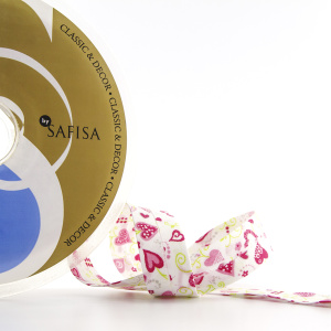 Косая бейка с рисунком SAFISA арт. 6518, 20 мм, 20 м, цвет 02. Арт 6518-20мм-02