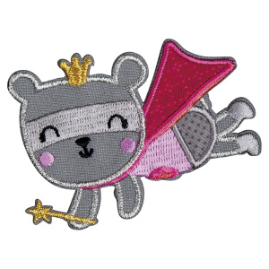 Термоаппликация "Мышь с розовой накидкой ". Арт 39171