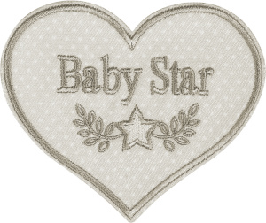 Термоаппликация "Звёздное сердечко (серо-коричневое)". Арт 42563