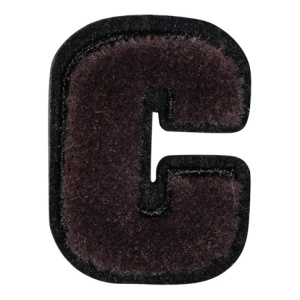 Термоаппликация "Буква С коричневая". Арт 43247