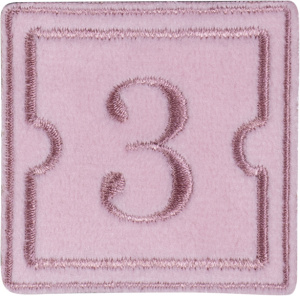 Термоаппликация "Цифра 3 розовая". Арт 42587