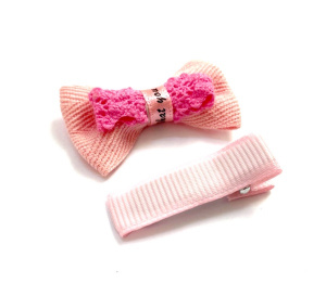 Набор Б-004 мини бантик + заколка. Арт 29351/св.роз