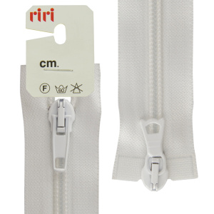 Молния  спираль, разъёмная 2 замка, 6 мм, 70 см, цвет 2101, белый. Арт 2530858/70/2101