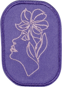 Термоаппликация "Фиолетовый цветочный бутон". Арт 43037