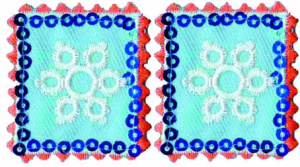 Термоаппликации HKM "Briefmarke mit Schneeflocke". Арт 33235/SET