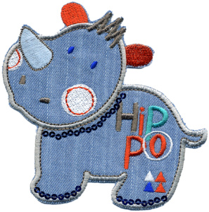 Термоаппликация HKM "Носорог". Арт 32916/1SB