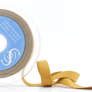 Тесьма киперная SAFISA, 15 мм, 25 м, цвет 54, горчичный. Арт 30270-15мм-54