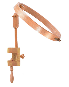 Пяльцы круглые с замком и креплением для стола, диаметр 27,5 см, высота обода 25 мм. Арт 263-10                  