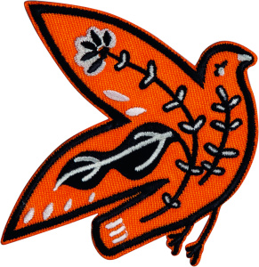 Термоаппликация "Птица оранжевая большая". Арт 39322