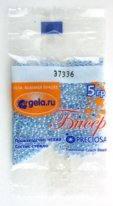 Бисер Preciosa №10, 5 г., цвет №37336 голубой жемчужный. Арт G 37336