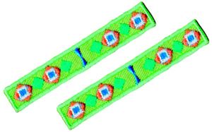 Термоаппликации HKM "Streifen mit Azthekenmuster". Арт 33297/SET