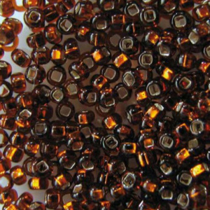 Бисер Preciosa №10, 5 г., цвет №17110 коричневый с серебряным прокрасом прозрачный. Арт G 17110