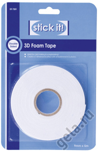 Клейкая лента 3D, двусторонняя, STICK IT, 9 мм х 5 м. Арт STI7201                 
