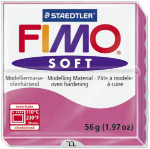 Полимерная глина FIMO "Soft", уп. 56 г, цвет малиновый. Арт 8020-22