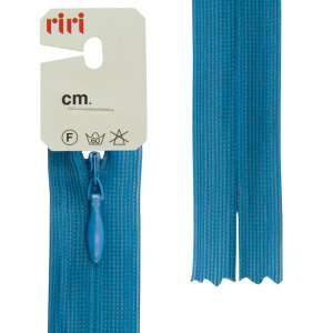 Молния потайная неразъемная, Т3, 50 см, цвет 2639, голубой темный. Арт 6010917/50/2639         