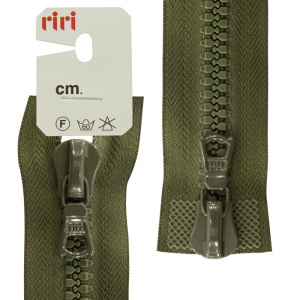 Молния riri тракторная разъёмная 2 замка, 8 мм, 85 cм, цвет 2827, хаки. Арт 6016575/85/2827         