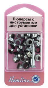 Набор блочек 5 мм с устройством для установки, цвет черный. Арт 435.B                    