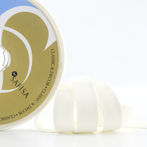 Косая бейка хлопок/полиэстер, 20 мм, 20 м, цвет 56, кремовый. Арт 6470-20мм-56