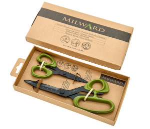 Набор ножниц для шитья и рукоделия, цвет черный, 21 и 13,5 см. Арт 9361042