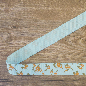 Лента репсовая на картонной катушке "Розочки". Арт VR22.460