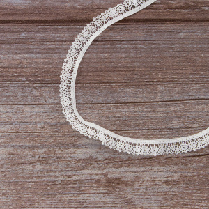 Кружево мерсеризованное эластичное, 10 мм, цвет белый. Арт E221/01                 