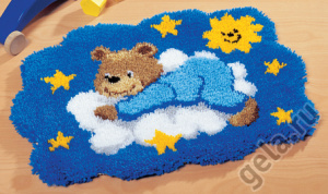 Набор для вышивания коврика "Медвежонок на облаке" . Арт PN-0014358