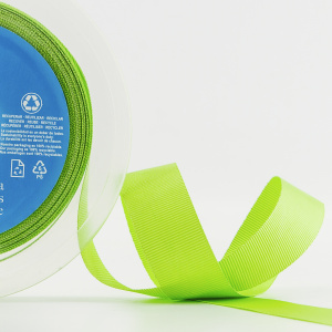 Лента репсовая SAFISA, 25 мм, 25 м, цвет 73 желто-зеленый. Арт 350-25мм-73