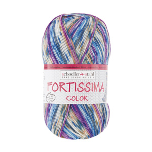 Пряжа Fortissima Socka 4-fach color, 75% шерсть, 25% полиамид, 420 м, 100 г. Арт 90028-2481