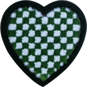 Термоаппликация "Клетчатое сердечко маленькое". Арт 43223