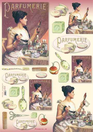 Карта для декупажа "Парфюмерия" . Арт DFG345                  