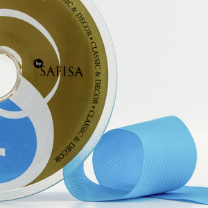 Лента репсовая SAFISA, 50 мм, 25 м, цвет 16 бирюзовый. Арт 350-50мм-16