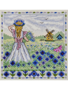 Набор для вышивания  "Поле васильков". Арт 13.003.66
