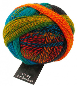 Пряжа Crazy Zauberball, 75% шерсть, 25% полиамид, 100 г, 420 м. Арт 1153-1564