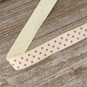 Лента хлопковая на картонной мини-катушке "Точки". Арт VR15.083