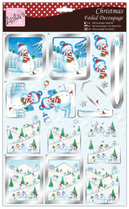 Бумага с высеченными элементами "Снеговик". Арт ANT169708